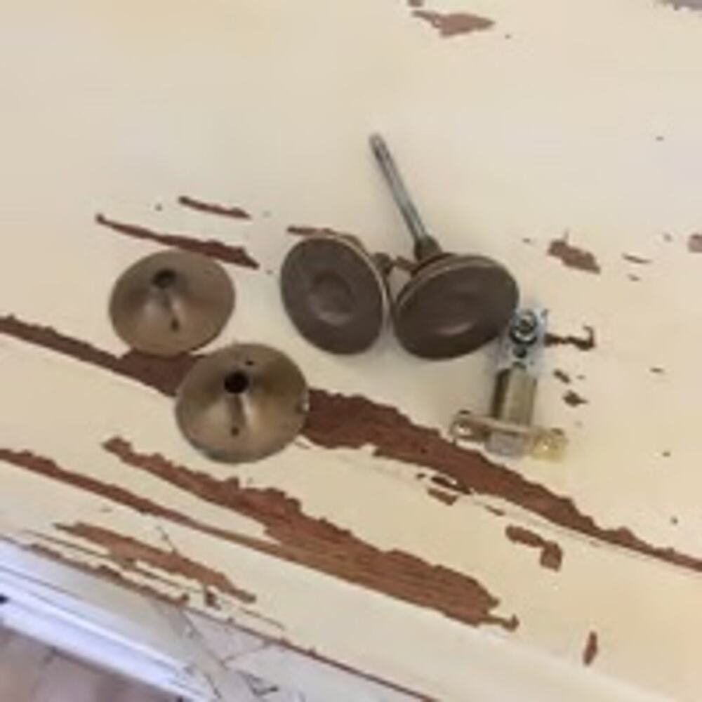 Vintage Anthropologie Doorknob with Latin Numbers